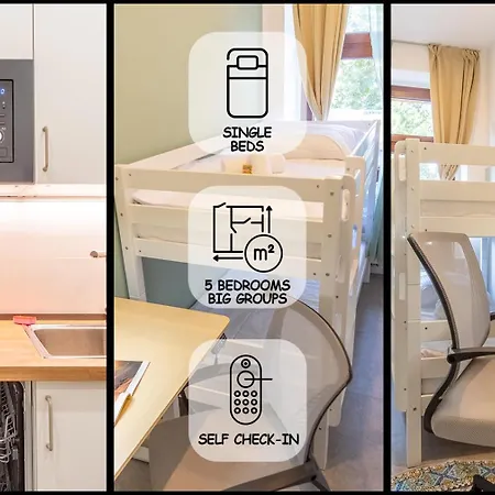 Big Apartments, Big Bathrooms, Single Beds, Perfect For Groups Leipzig