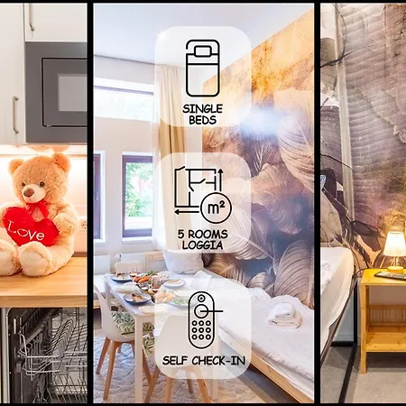 Apartment Large Group With 2 Bathrooms & Single Beds *